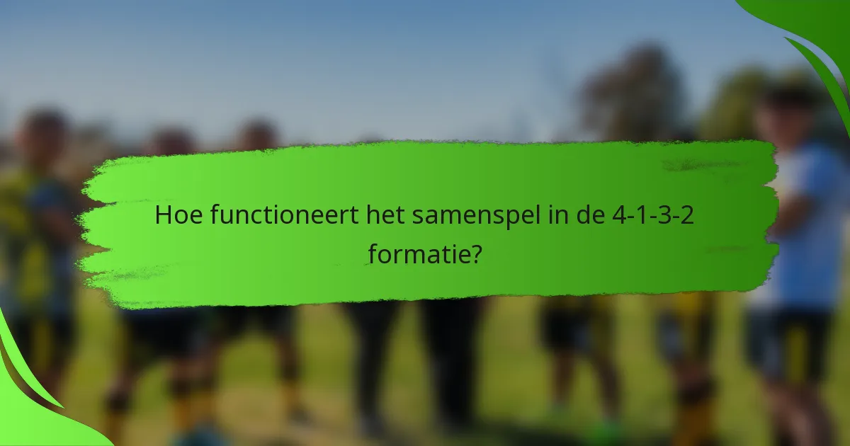 Hoe functioneert het samenspel in de 4-1-3-2 formatie?